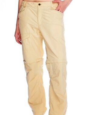 Fjallraven Women's Zip-Off Track Pants in Light Yellow